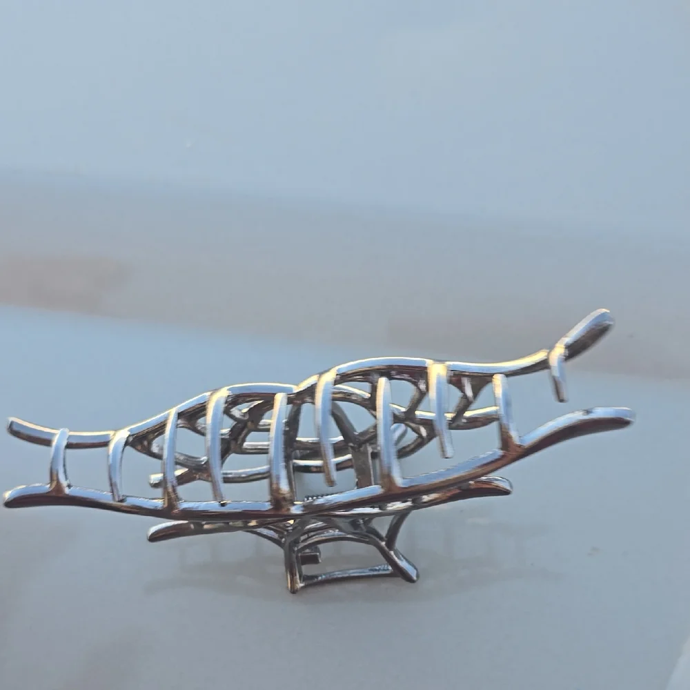 Silver Spider Web Hair Clip - Picture 3 of 4